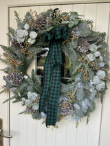 Frosted Pine & Eucalyptus Wreath