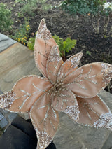 Velvet Poinsettia on clip