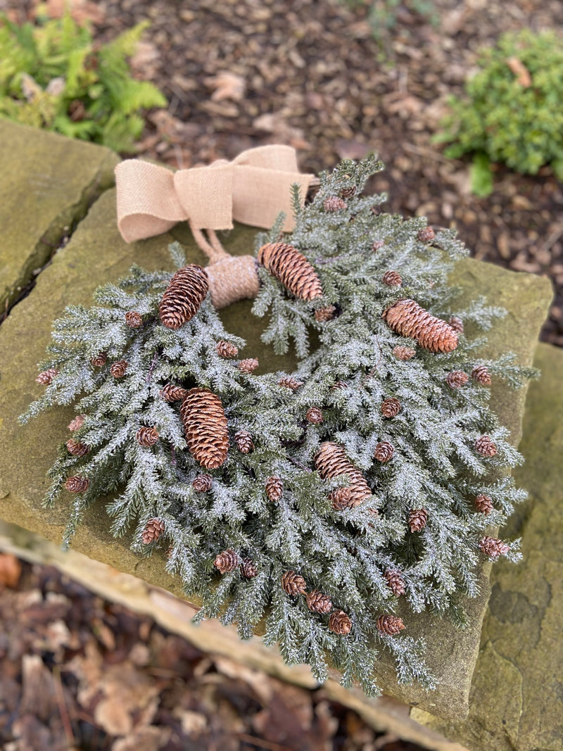 Frosted Teardrop Wreath