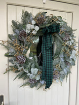 Frosted Pine & Eucalyptus Wreath