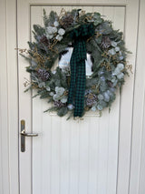 Frosted Pine & Eucalyptus Wreath