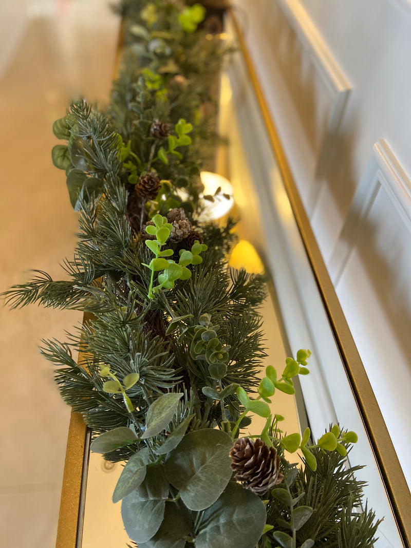 Eucalyptus & Pine Cone Garland 180cm