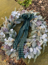 Frosted Pine & Eucalyptus Wreath