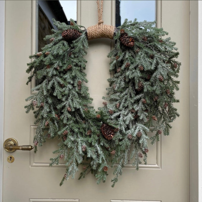 Frosted Teardrop Wreath