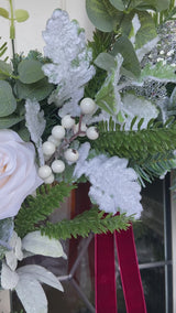 A Winter Rose Wreath