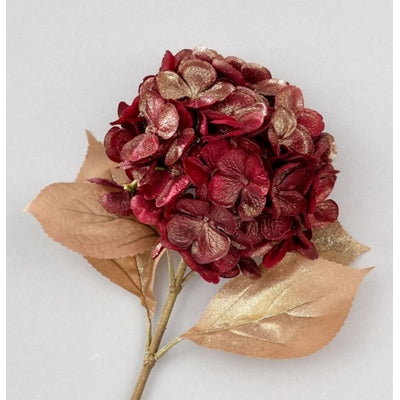 Burgundy Glitter Hydrangea Spray