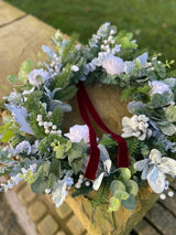 A Winter Rose Wreath