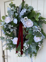 A Winter Rose Wreath